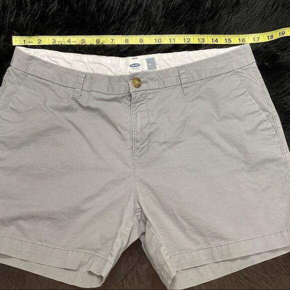 Old Navy Gray Zipper Shorts Belt Loops Size 10 - Picture 10 of 11